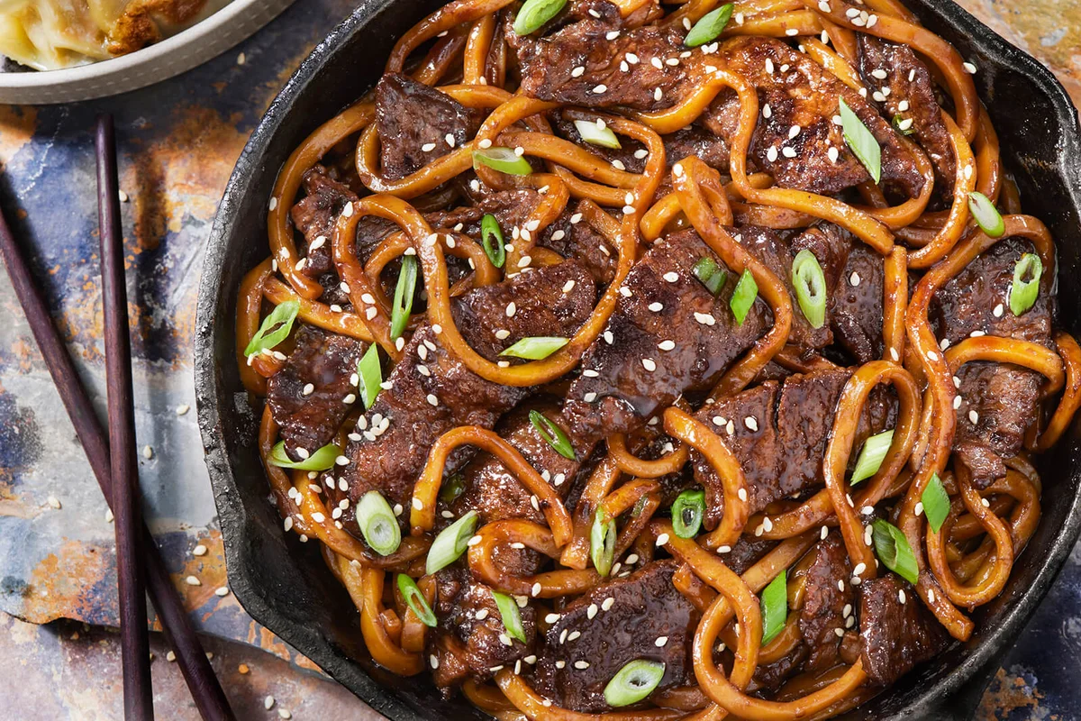 Mongolian Beef with Shanghai Noodles