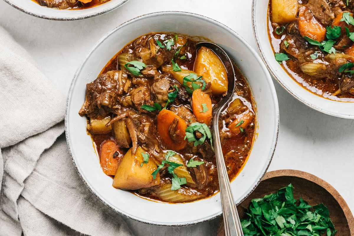Beef stew recipe still life