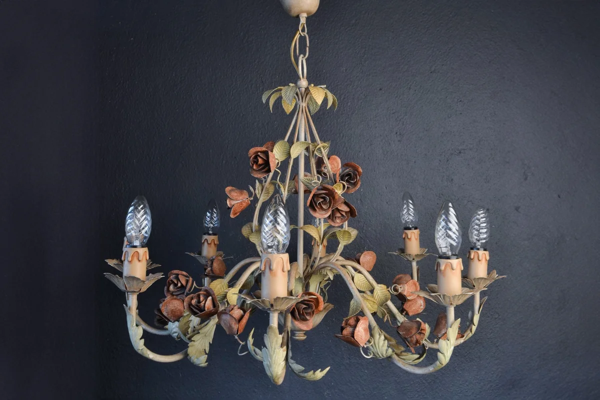Beautiful Stunning Tole Flower Chandelier