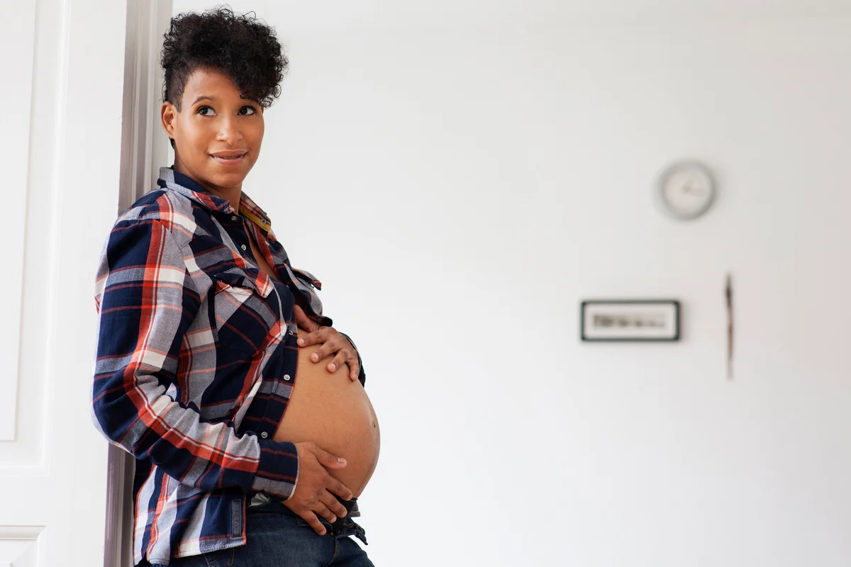 woman getting ready to have a baby
