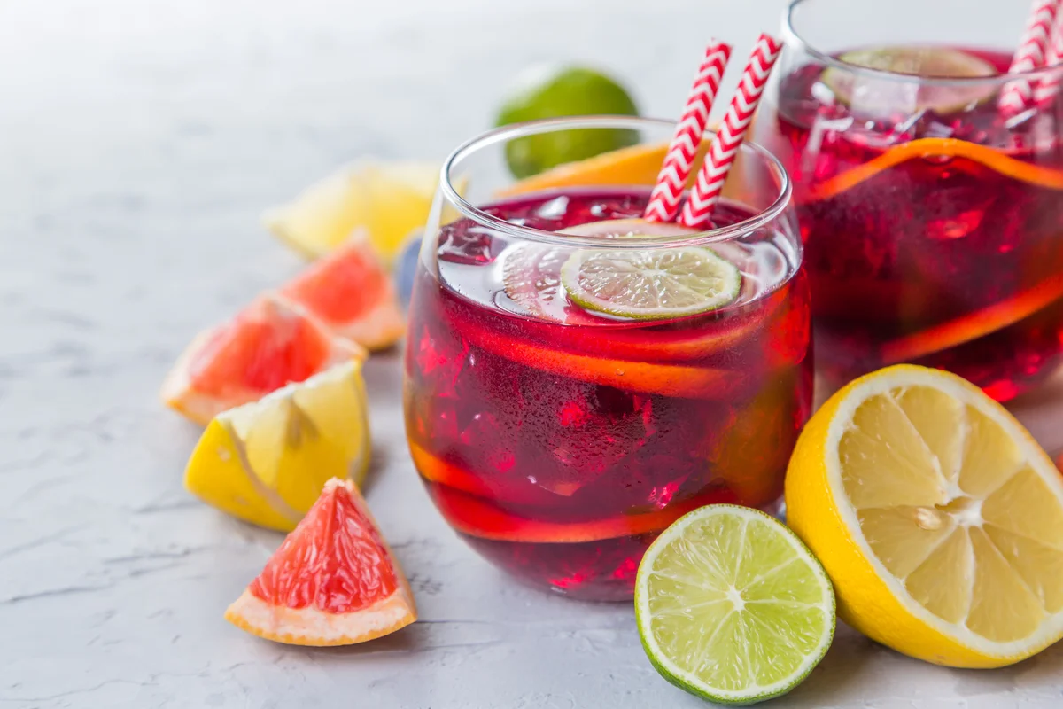 glasses of sangria
