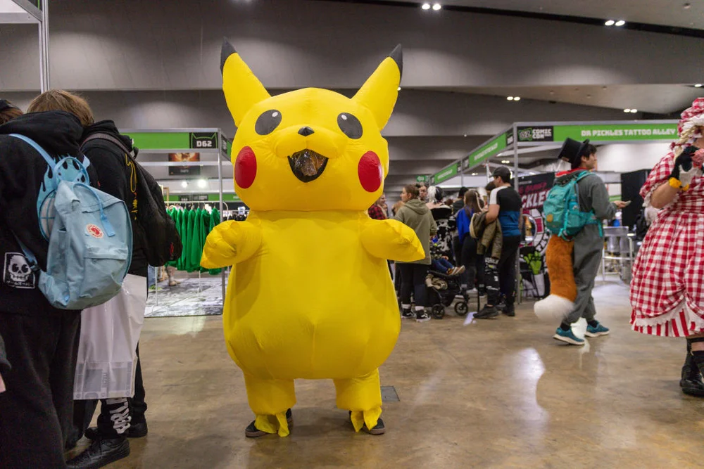 Pikachu seen the crowd during the OzComicCon 2023