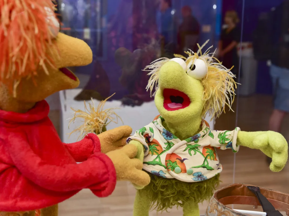 Fraggle Rock" puppets at the press preview of The Jim Henson Exhibition: Imagination Unlimited at Skirball Cultural Center on May 30, 2018 in Los Angeles, California.
