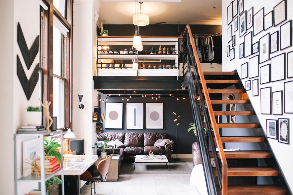 Cozy loft apartment interior