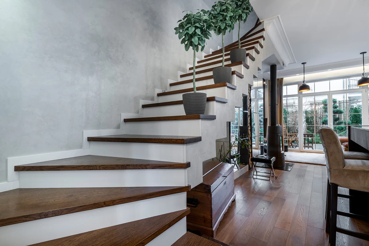 Stylish steps domestic interior design