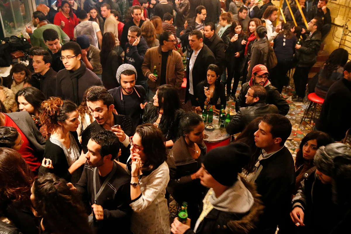 crowded bar
