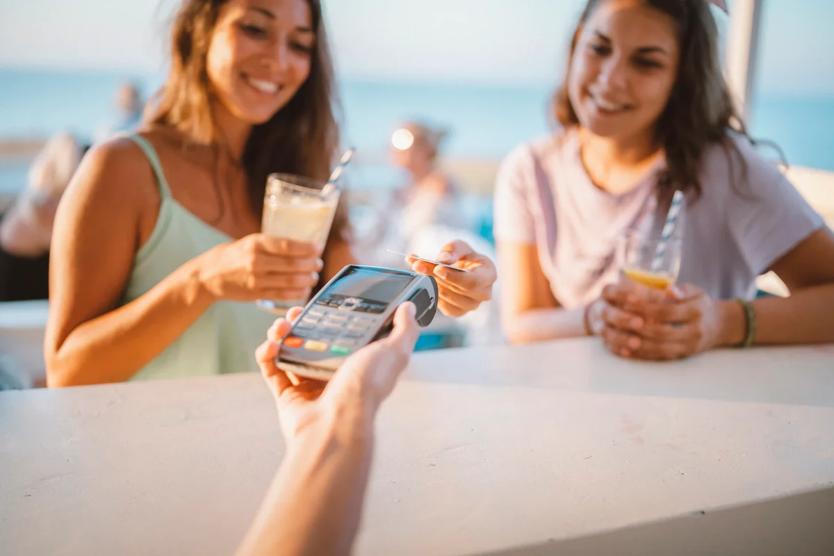 bar patrons closing a tab