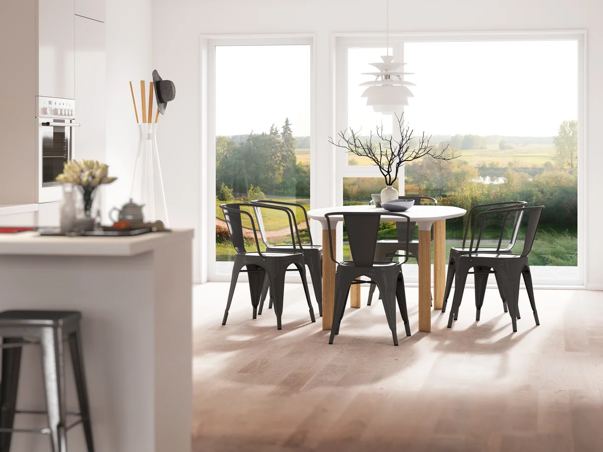 dining set with metal chairs