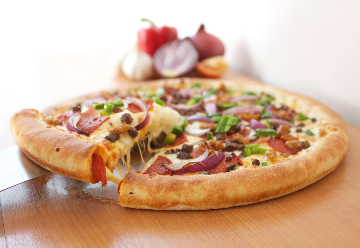 stuffed-crust pizza