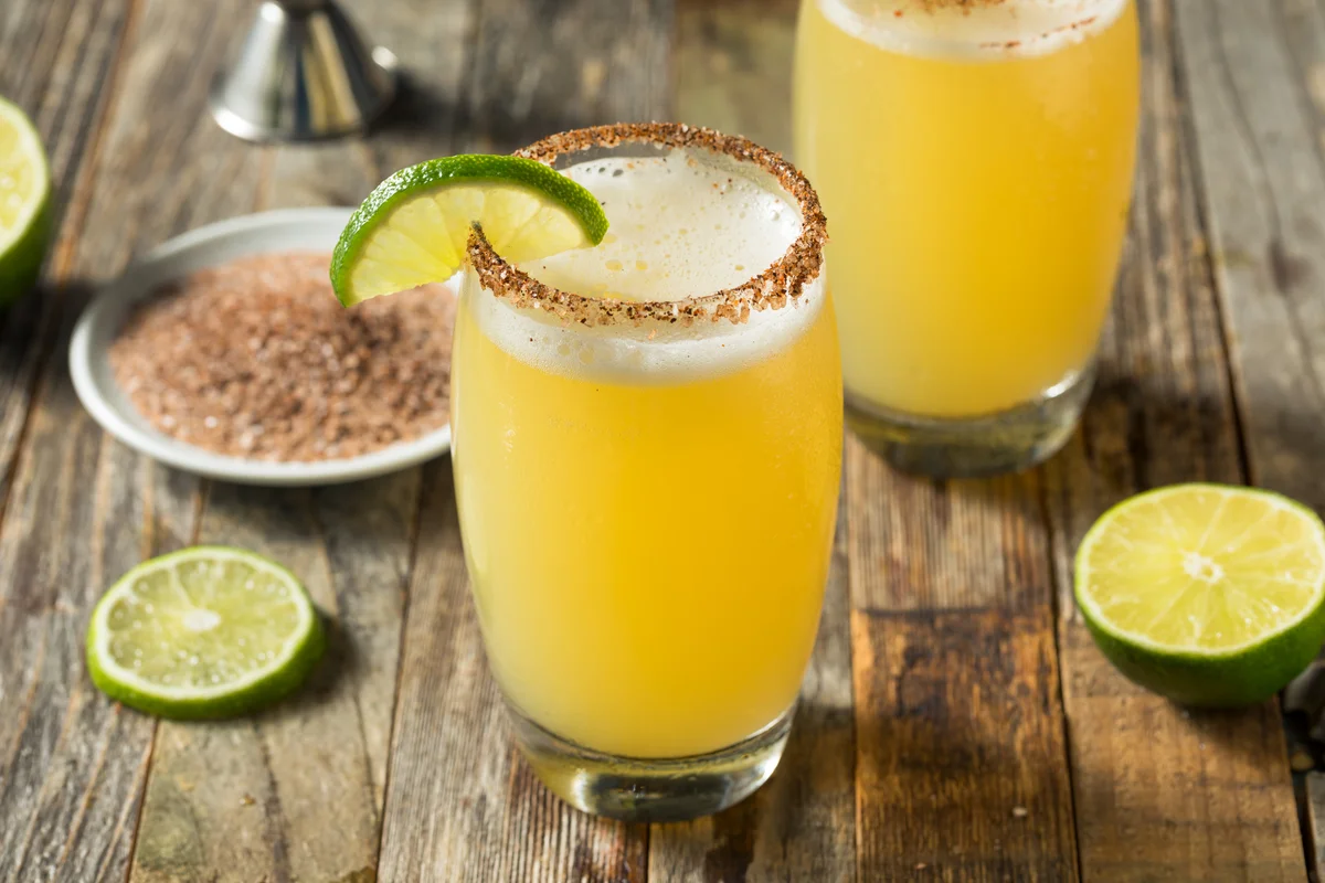 Chelada with Tajin rim