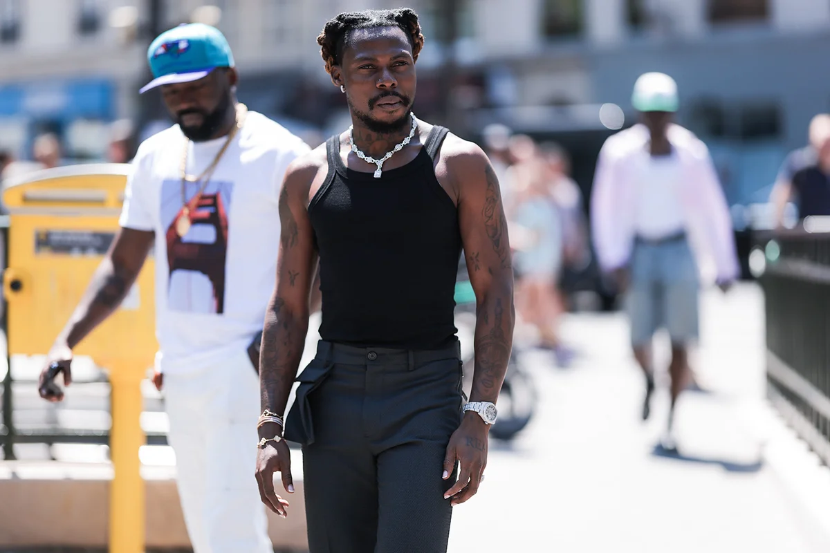 Man wearing a black tank top