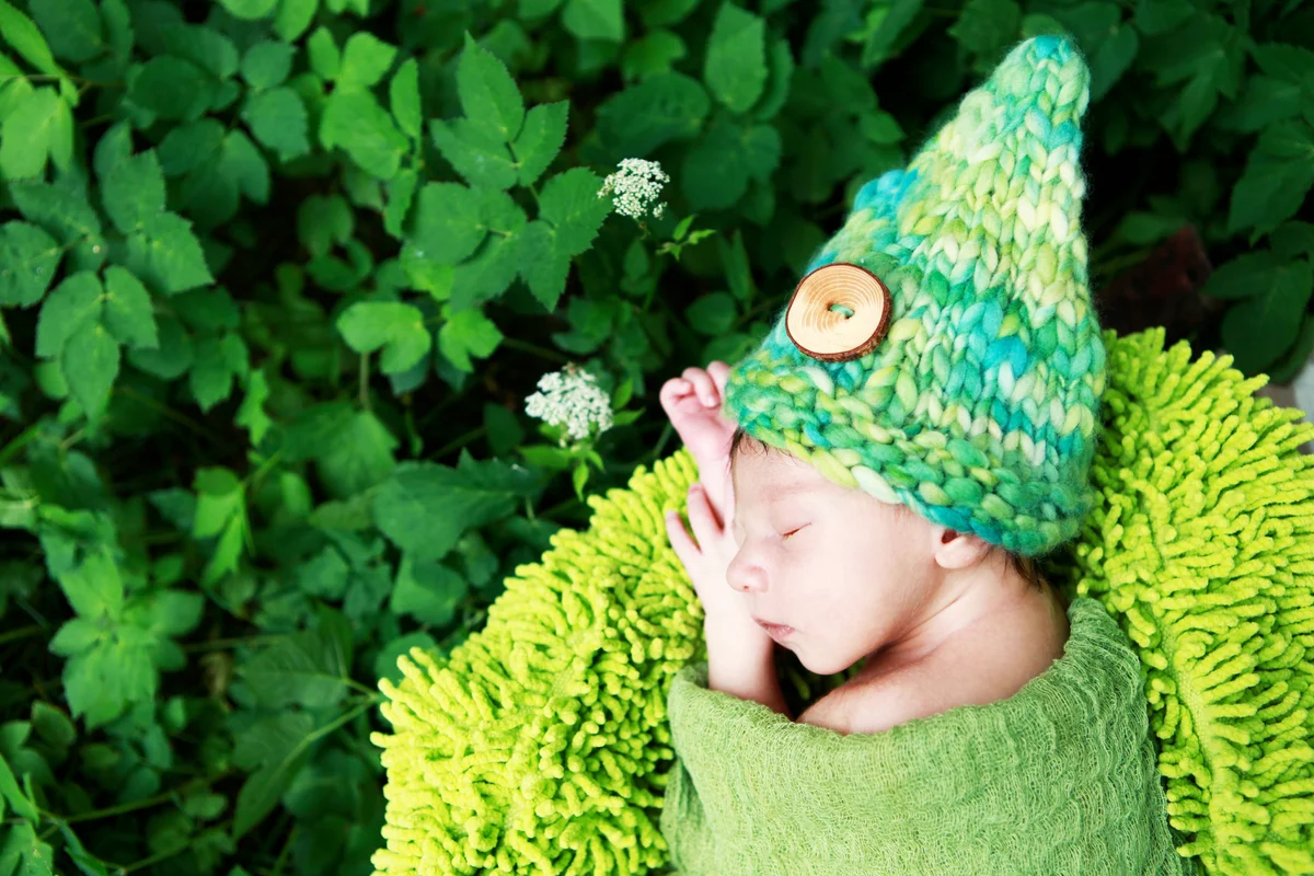 cute baby with Irish hat