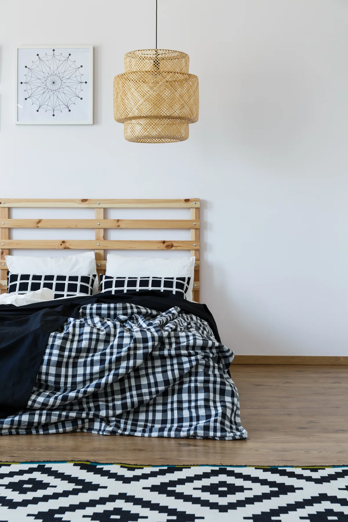 Solid wood headboard
