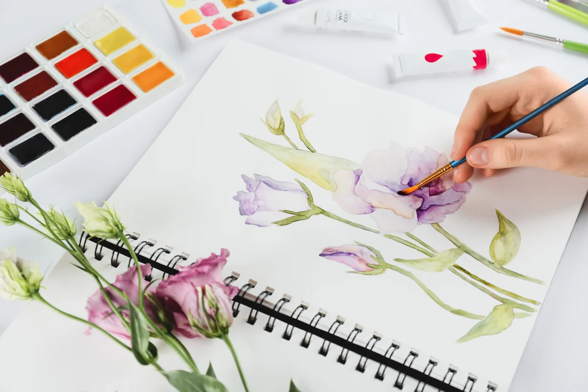 person watercolor painting
