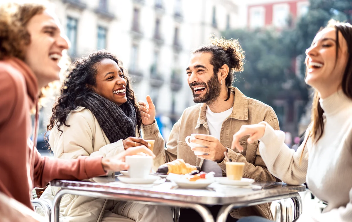 friends having coffee