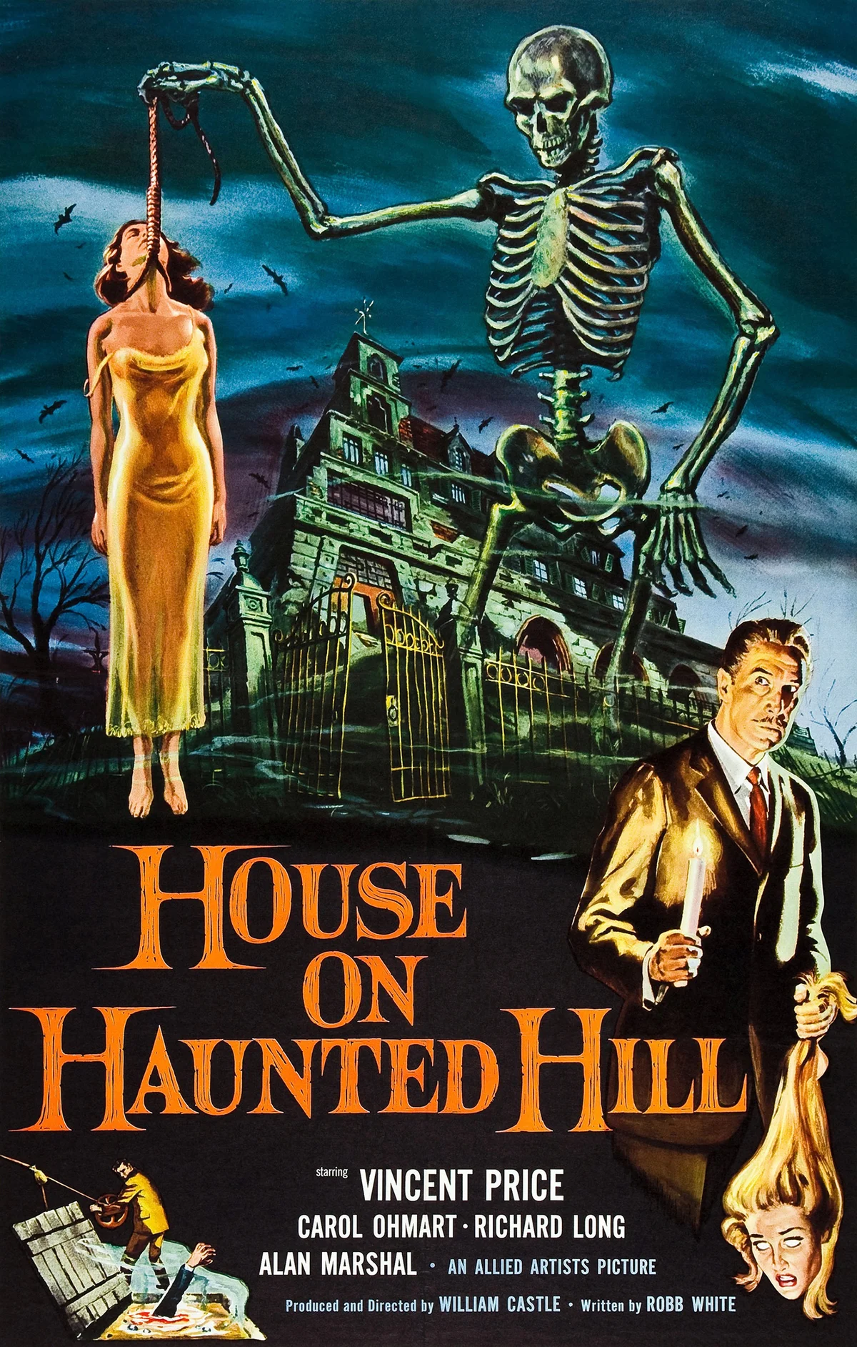 Movie poster to the film "House on Haunted Hill."