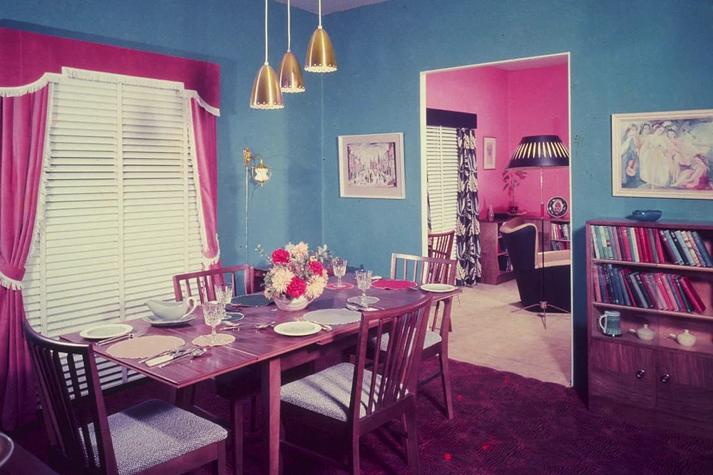 A 1950's dining room