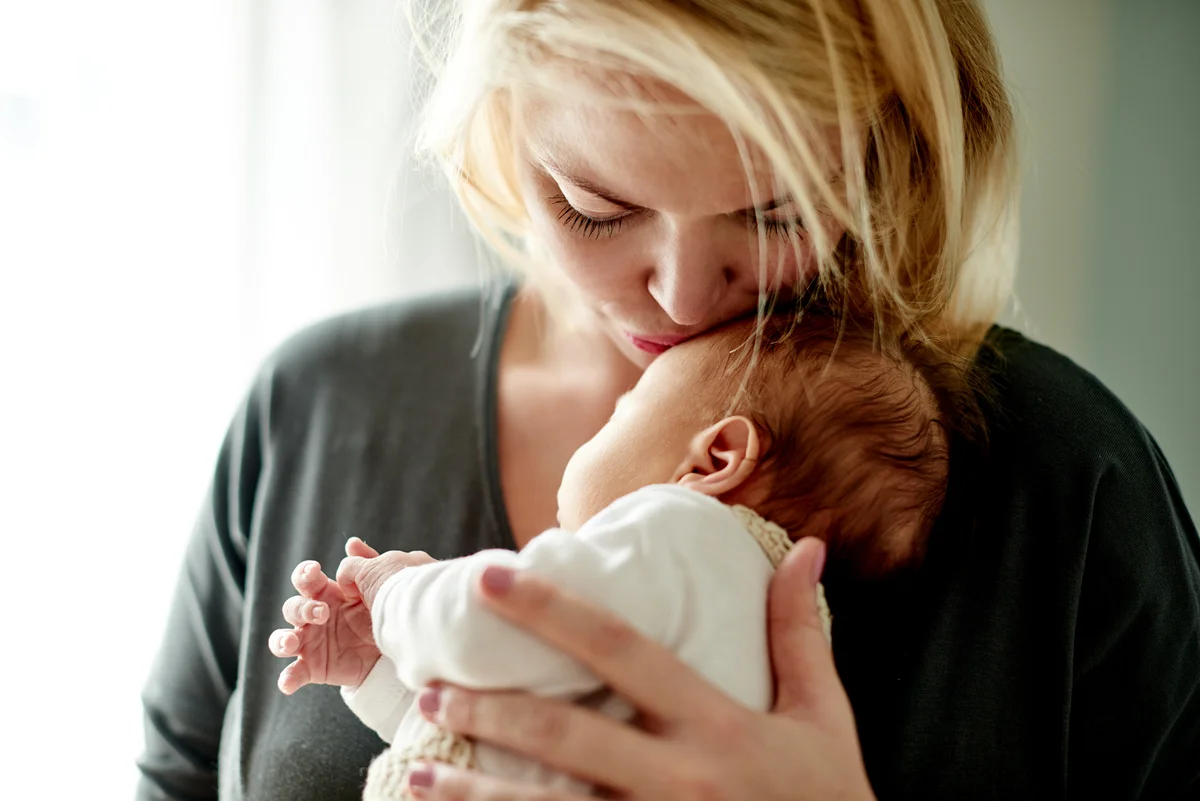 woman with baby