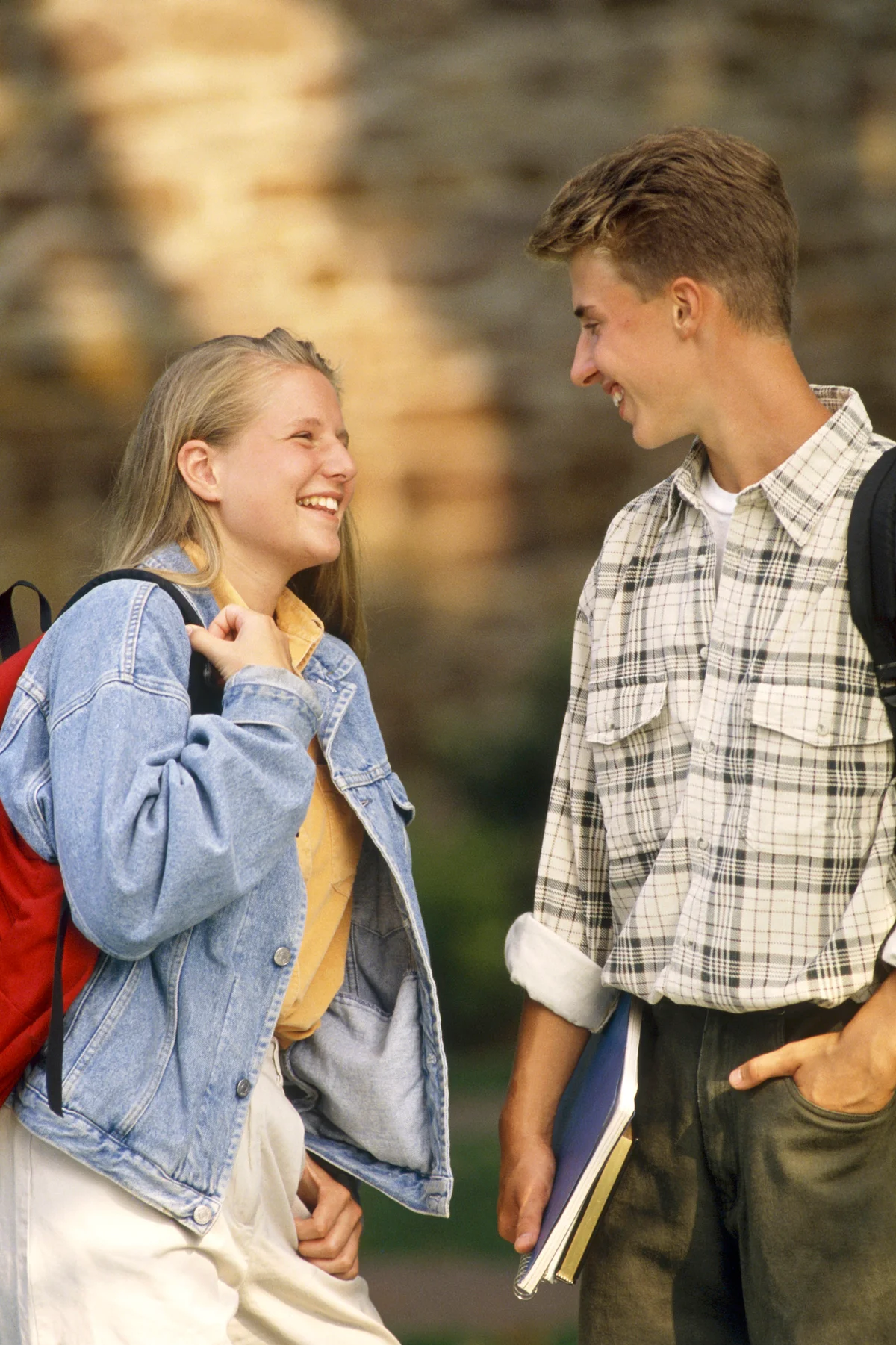 Girl talking to guy crush