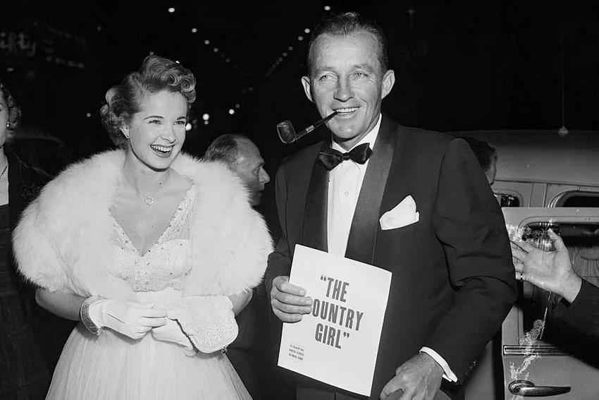 Bing Crosby with Mona Freeman Arriving to Premiere