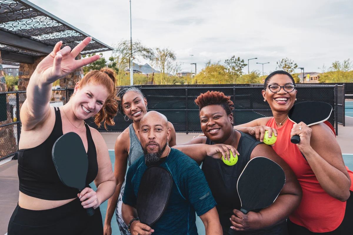 Pickleball scenes at the local pickle ball courts