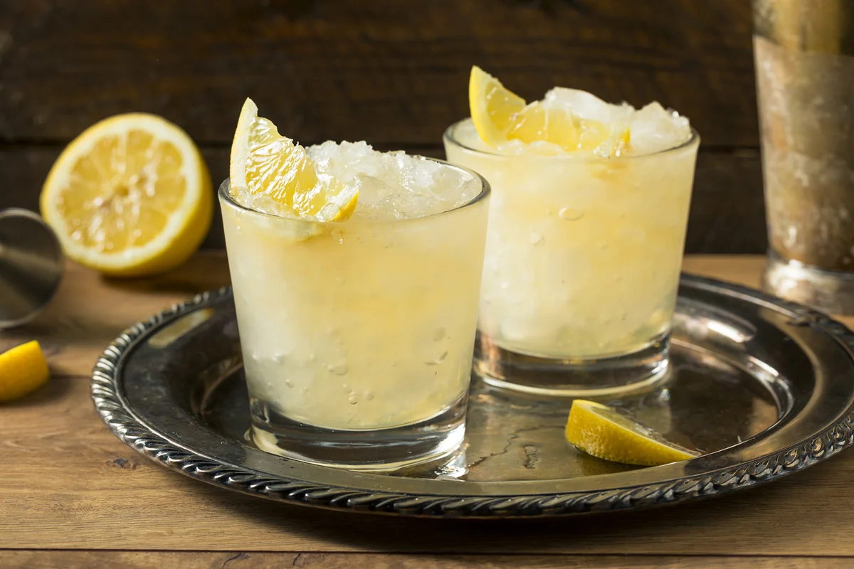 Boozy Lemon Whiskey Smash Cocktail Ready to Drink