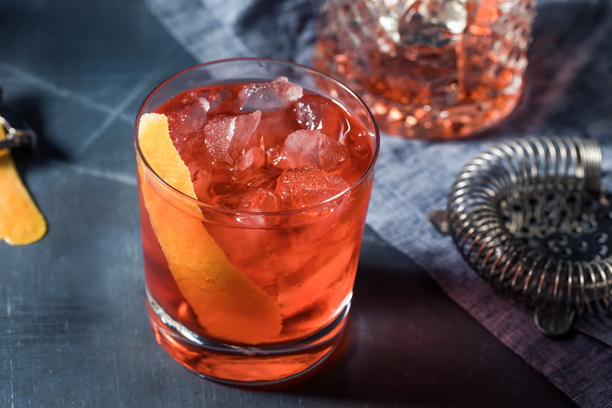 Boozy Refreshing Tequila Negroni Cocktail