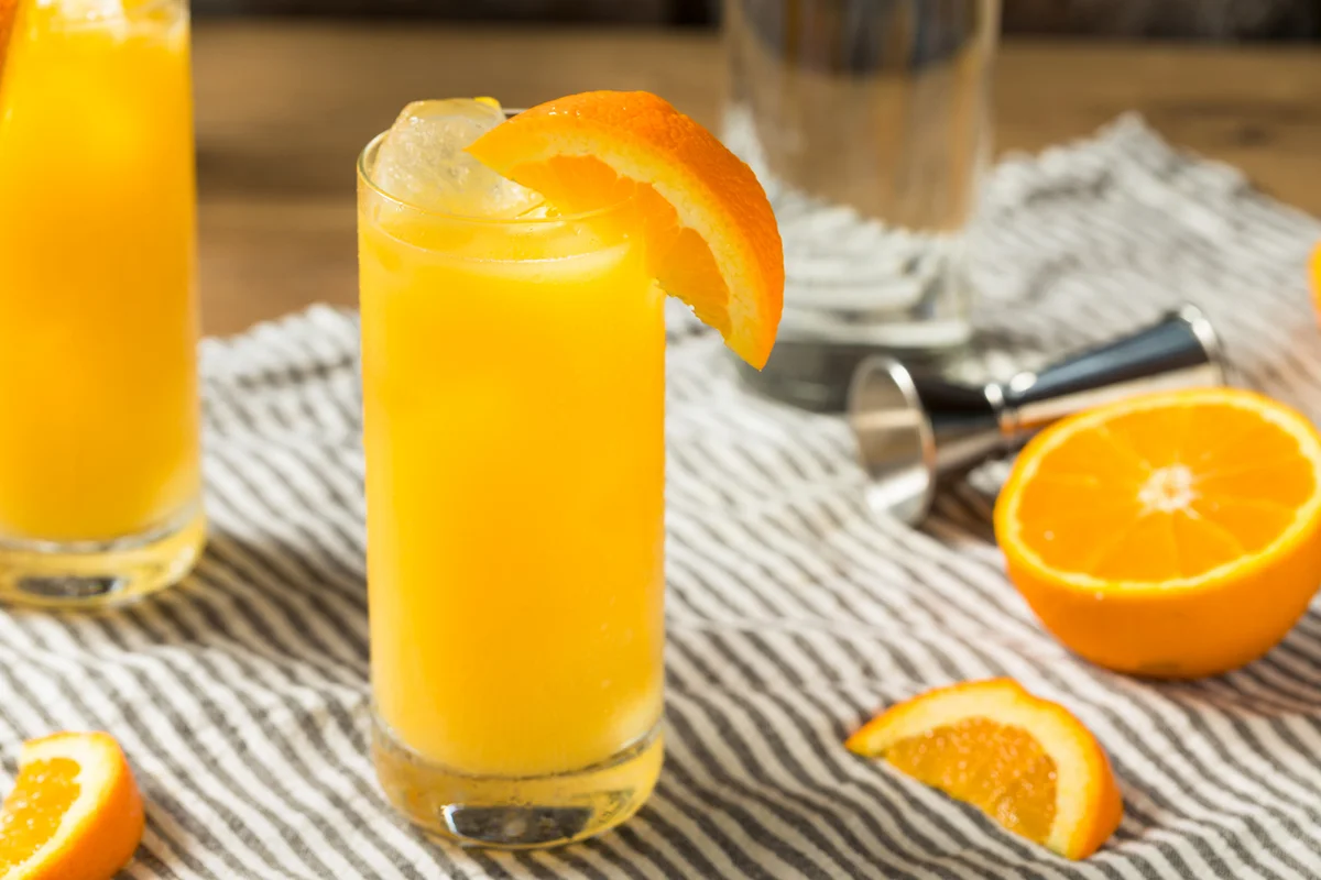 Boozy Refreshing Vodka Screwdriver Cocktail with Orange Juice