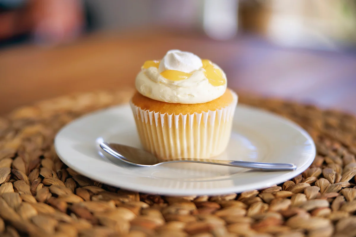 Freshly Baked Lemon Meringue Cupcake