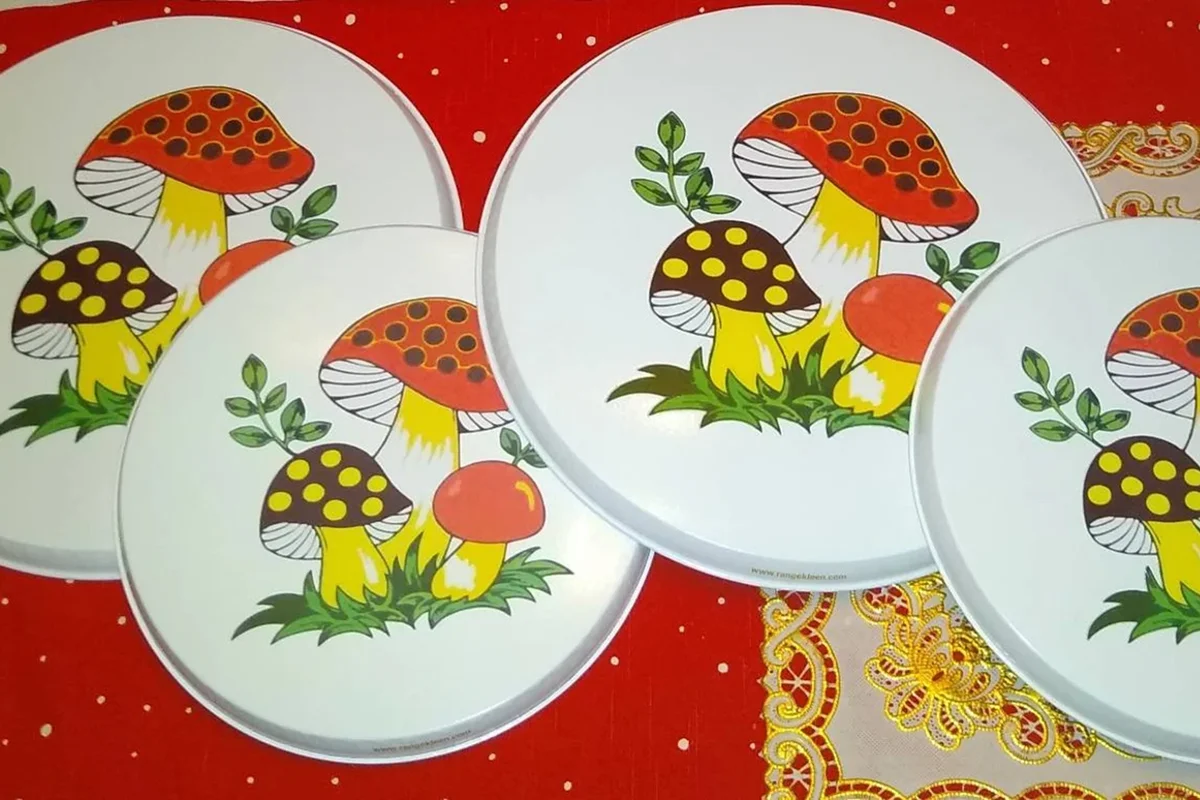 Sears Merry Mushroom Theme Electric Stove Covers