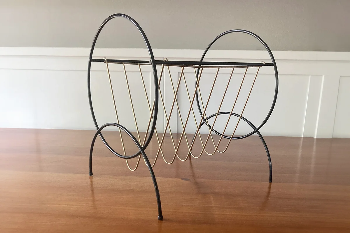 Vintage Magazine/Record Lp Vinyl Rack