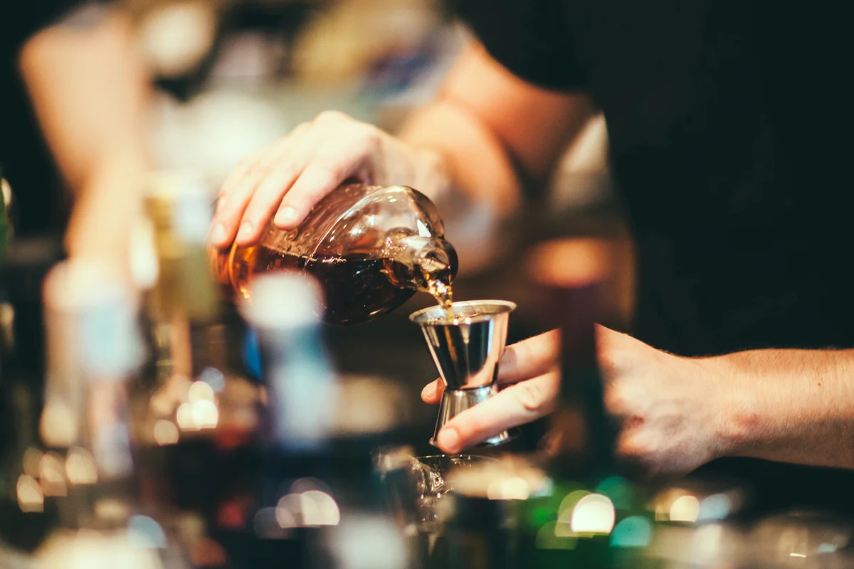 Barman preparing cocktail