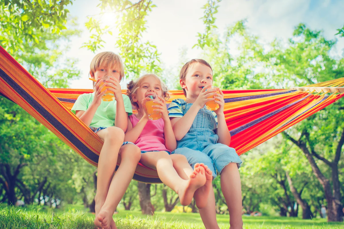 kids in hammock