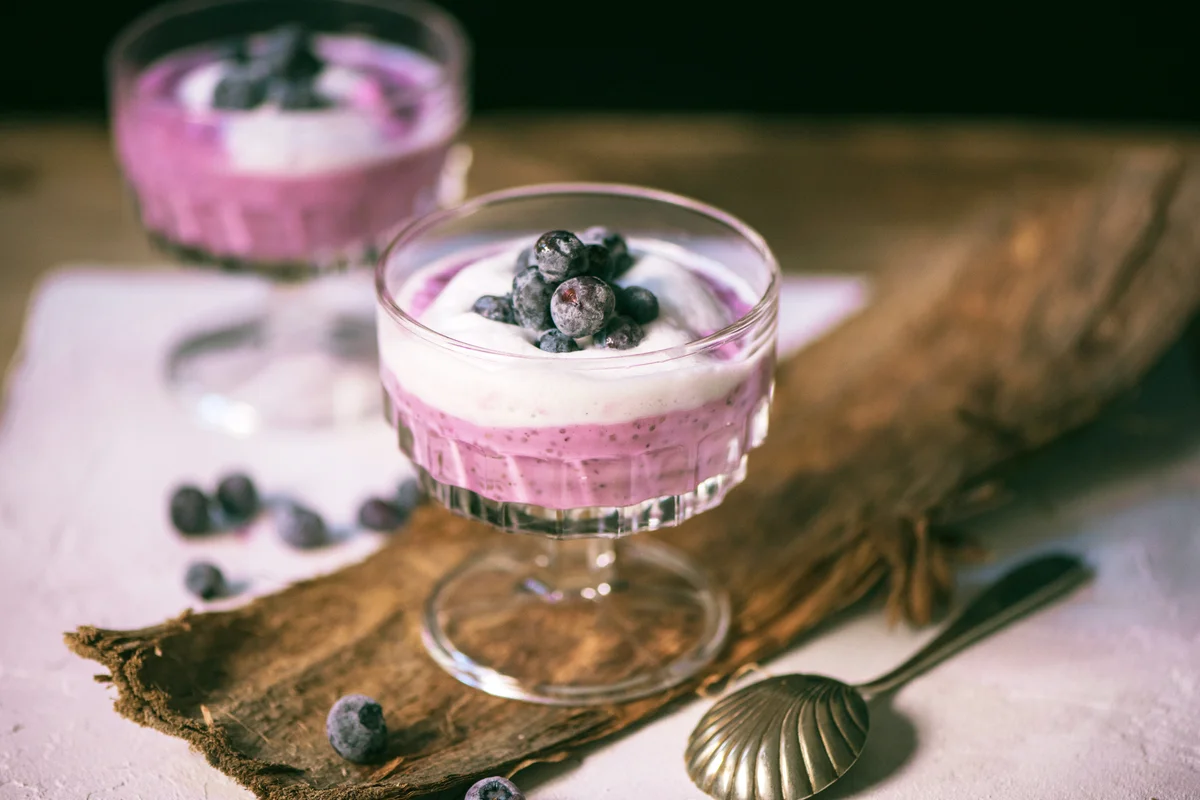 Chia Seed Pudding With Fresh Blueberries