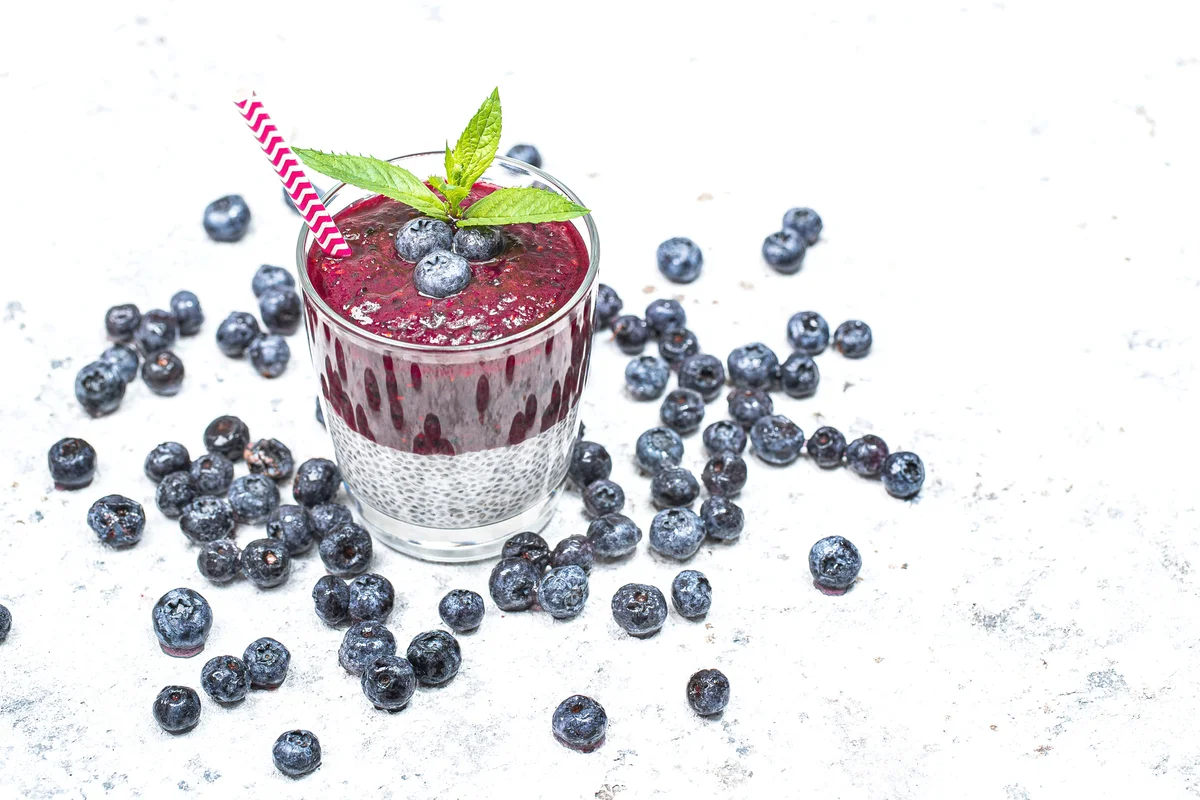 Blueberry chia pudding