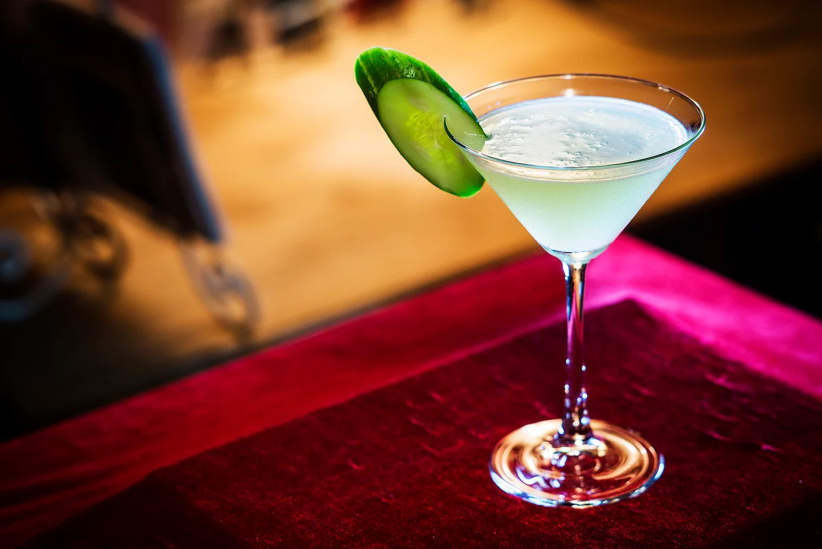 cucumber gimlet mocktail