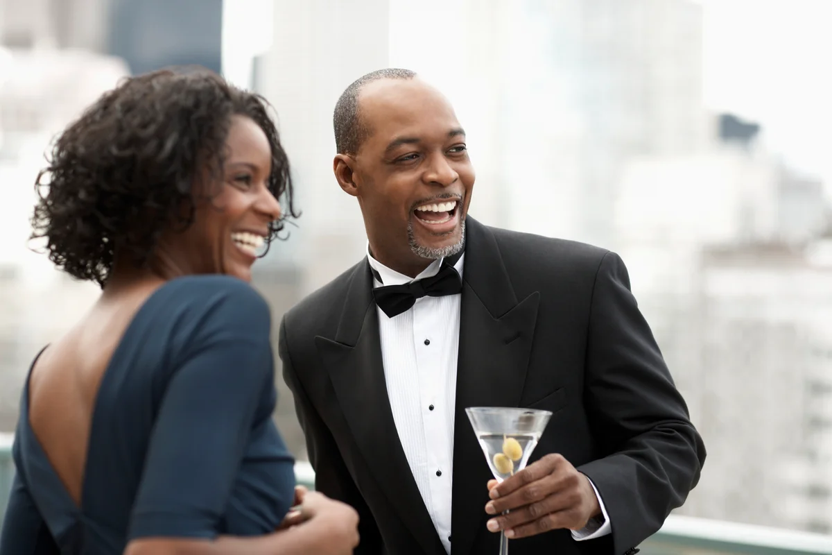 couple at a party