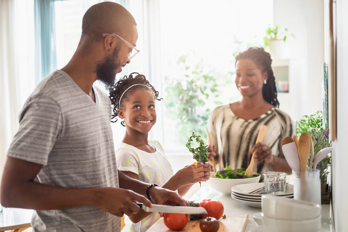 preteen cooking with parents