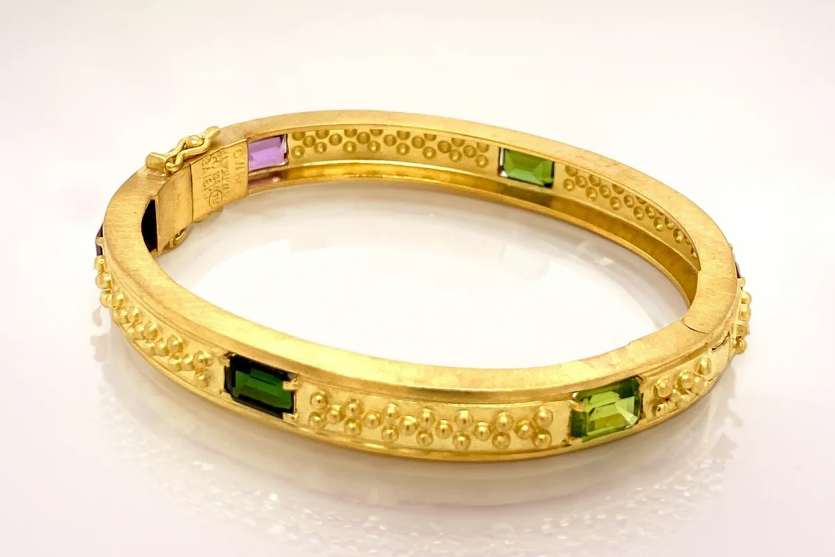 Vahe Naltchayan Multicolor Gems 18k Yellow Gold 7.5mm