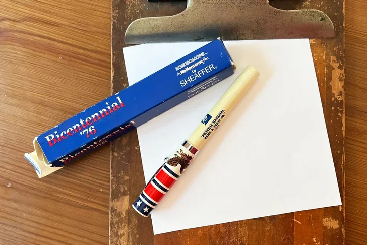 Vintage Sheaffer No Nonsense Bicentennial Ink Pen In Original Box