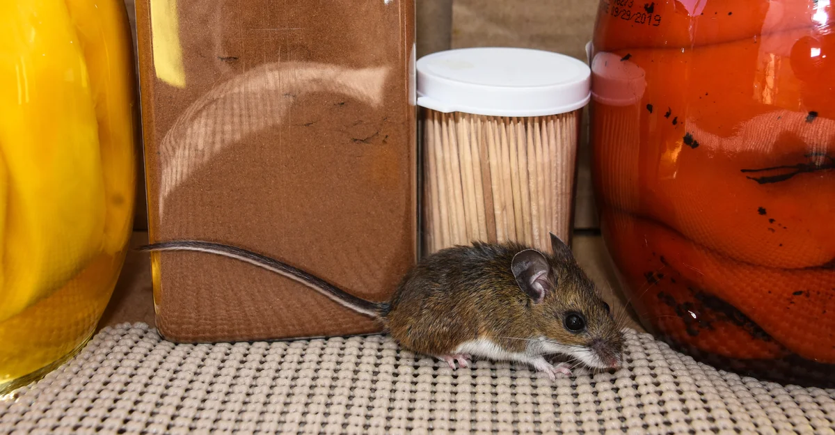 Mouse in a pantry cupboard