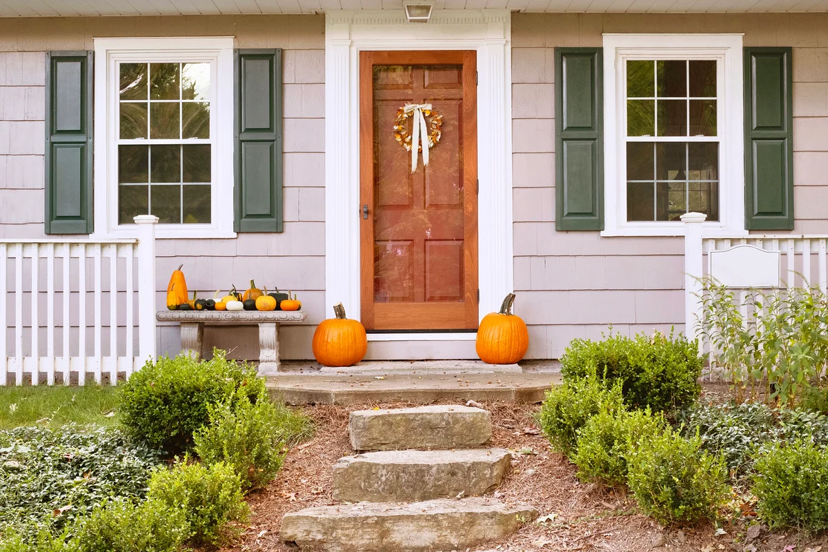 Home decorated for fall