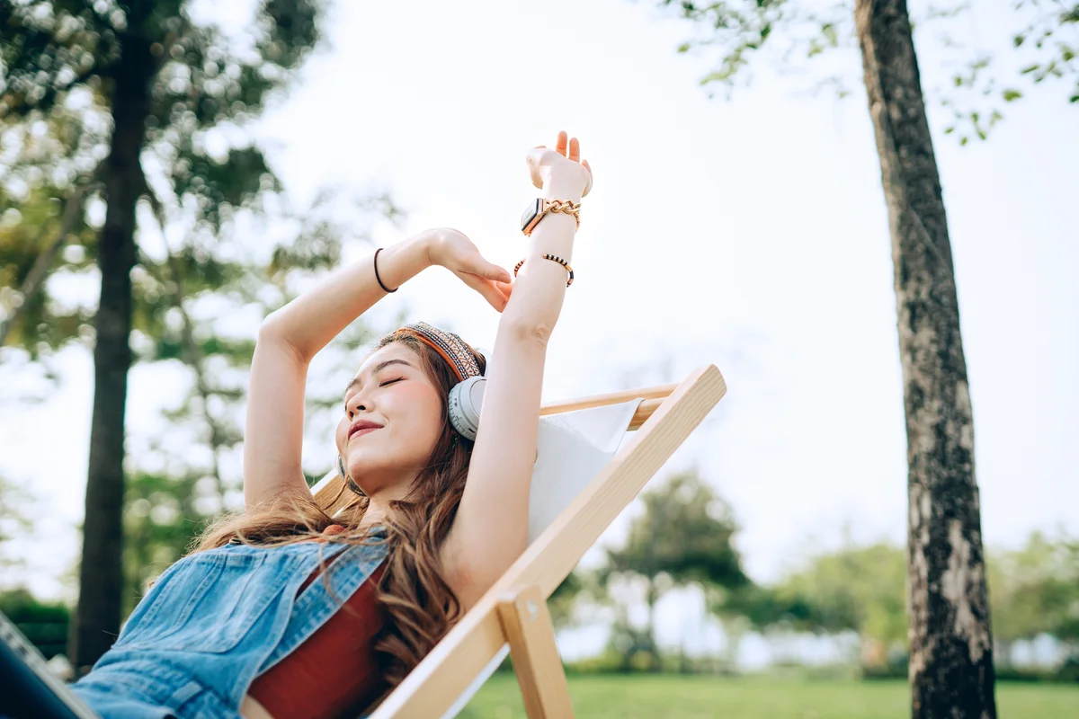 teenager relaxing