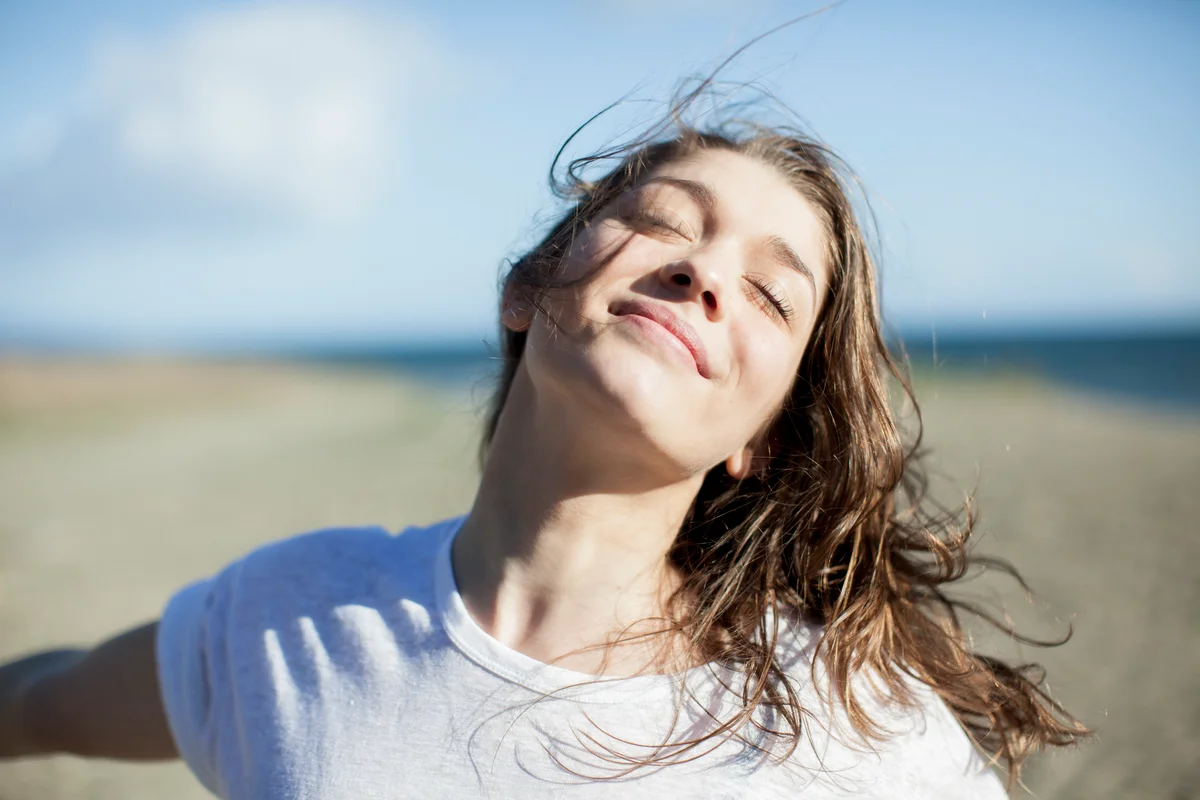 woman on beach