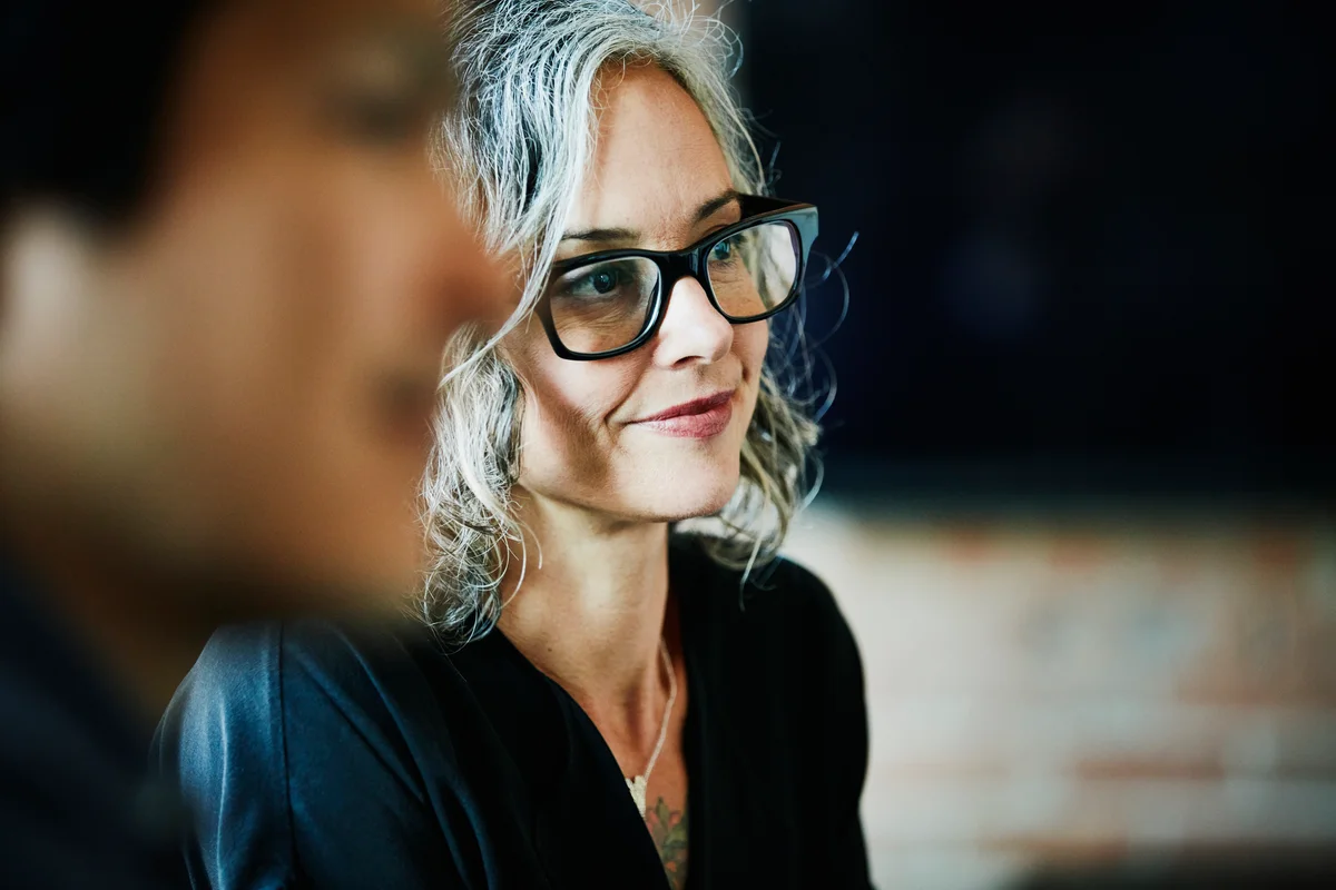 woman in a meeting