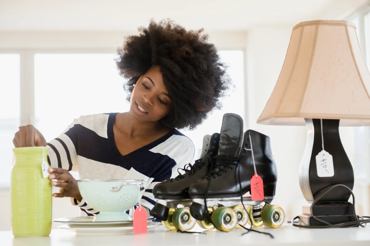 woman at an estate sale