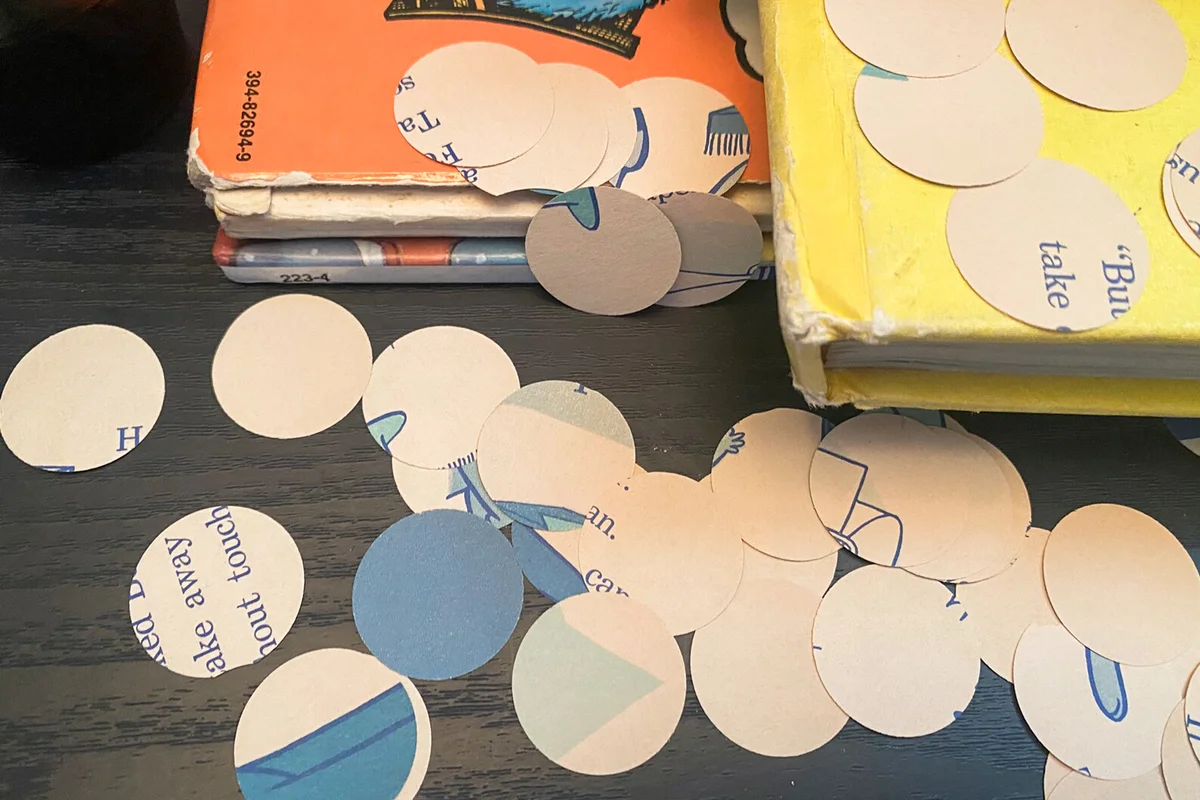 Upcycled Vintage Book Confetti