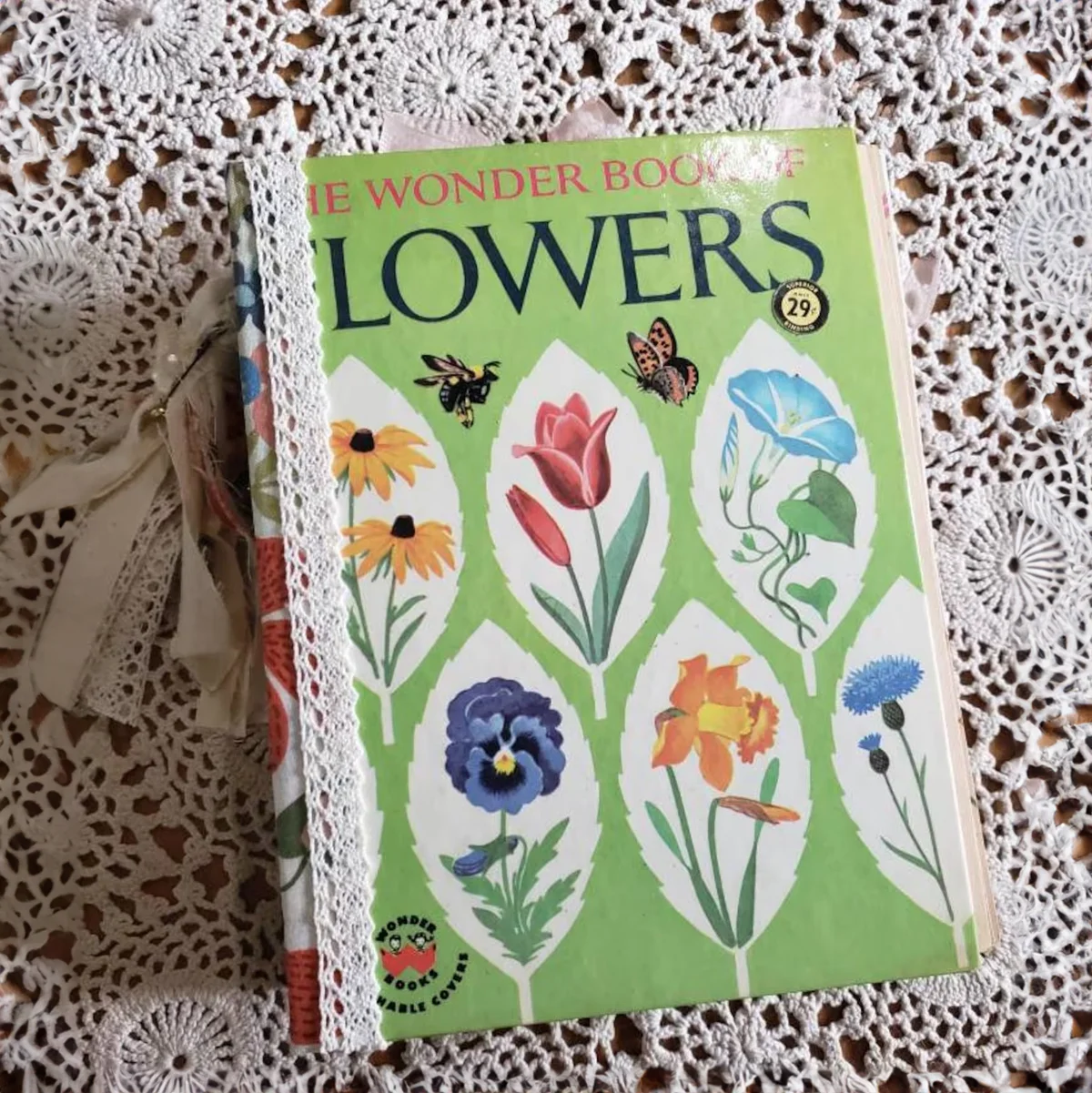 Upcycled Vintage Wonder Book of Flowers
