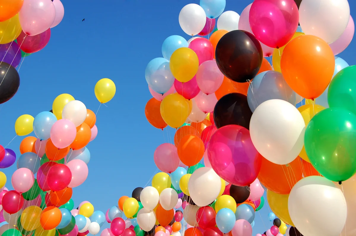 Hundreds of Colorful balloons