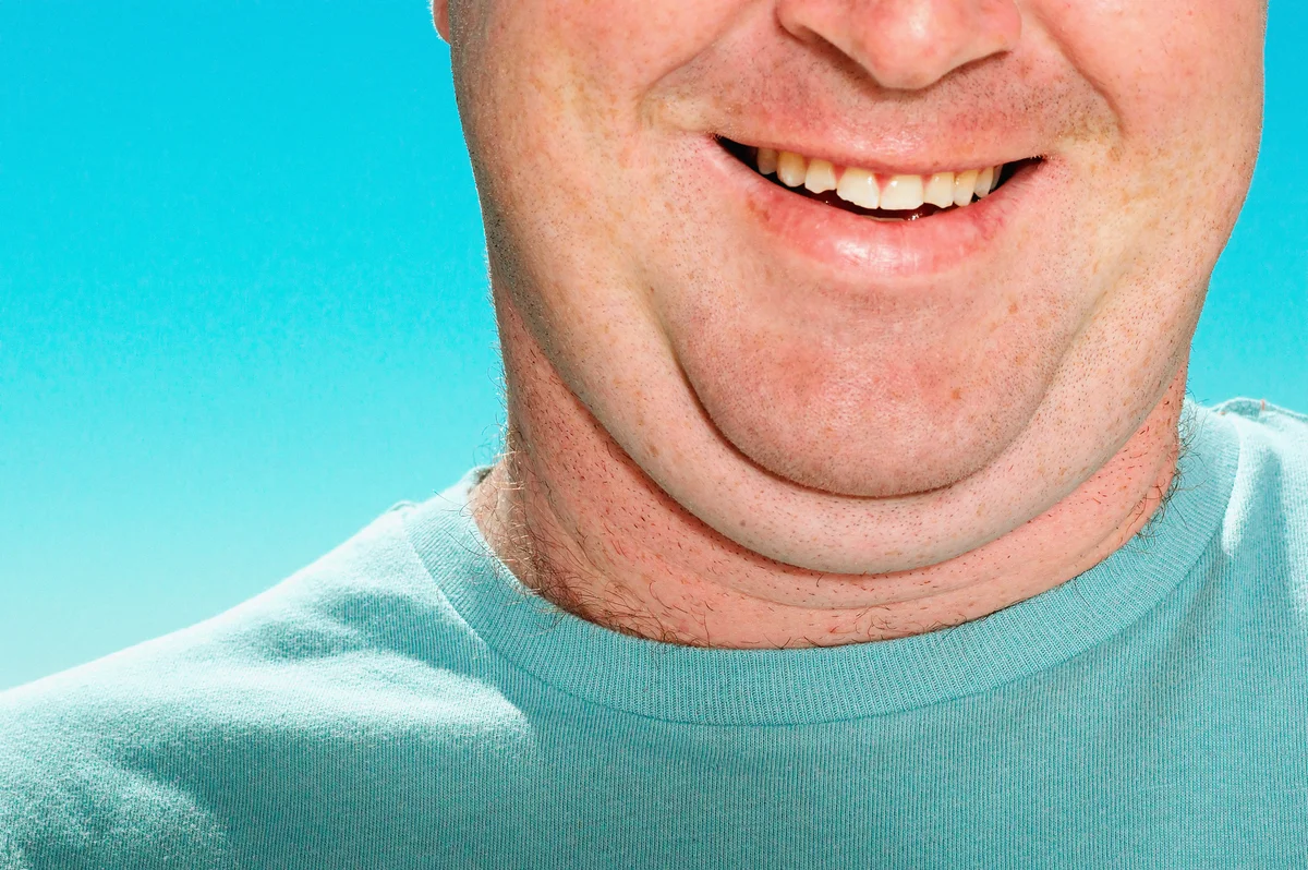 Close up of a man's chin
